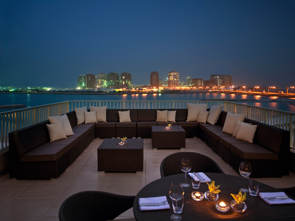 View from terrace lounge at Grand Hyatt Doha, Qatar