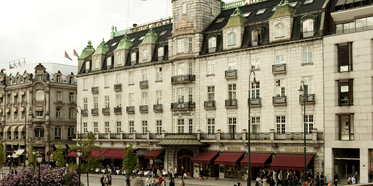 Exterior of the Grand Hotel in Oslo