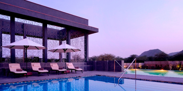 Main pool at Lebua Resort Jaipur, Rajasthan, India