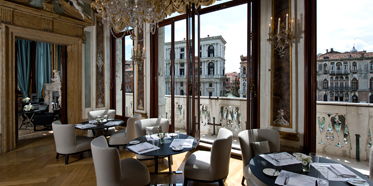 Piano Nobile Dining Room at The Aman Canal Grande Venice Hotel