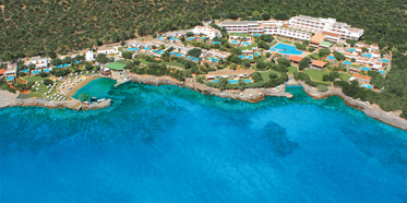 Aerial View of Elounda Mare Hotel Crete, Greece