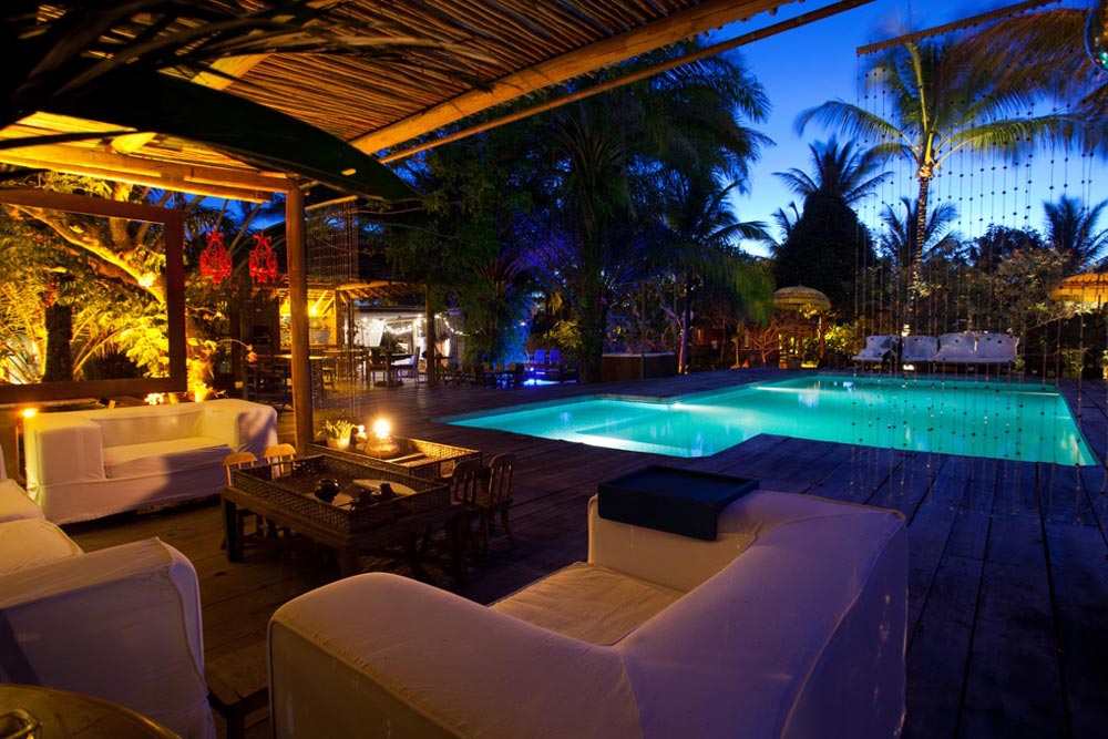 Lounge by the Pool at Casas da Vila Trancoso, Brazil