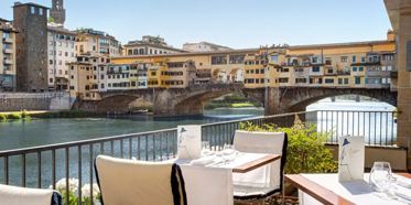 Terrace Dine at Hotel Lungarno, Florence, Italy