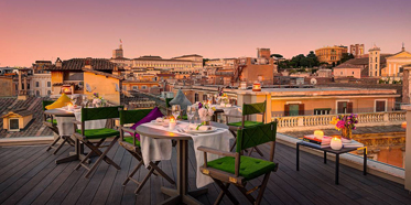 Rooftop Views at Singer Palace Hotel, Rome, Lazio, Italy