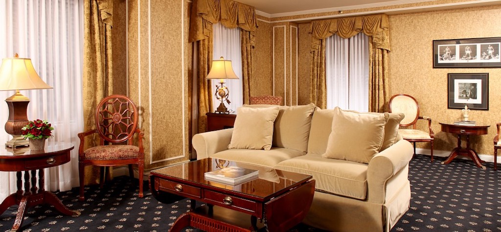 The Muhammad Ali Suite Living Room at The Brown Hotel
