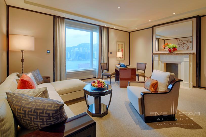 Deluxe Harbor View Suite Living Room at The Peninsula Hong Kong