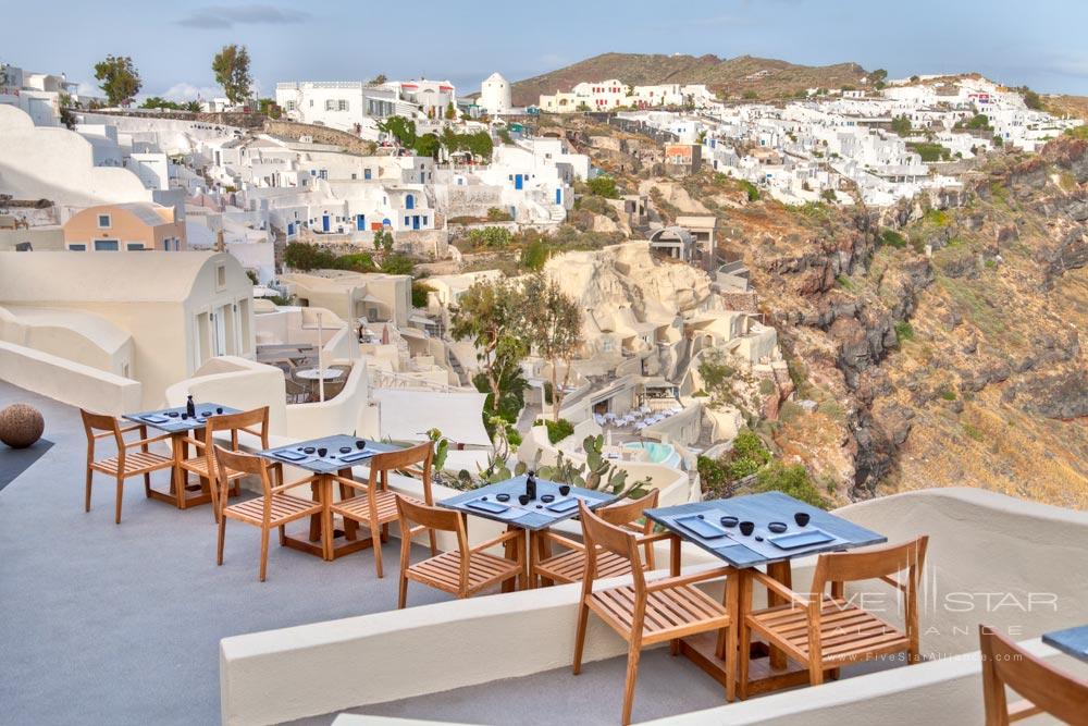 Terrace Dining at Mystique Santorini
