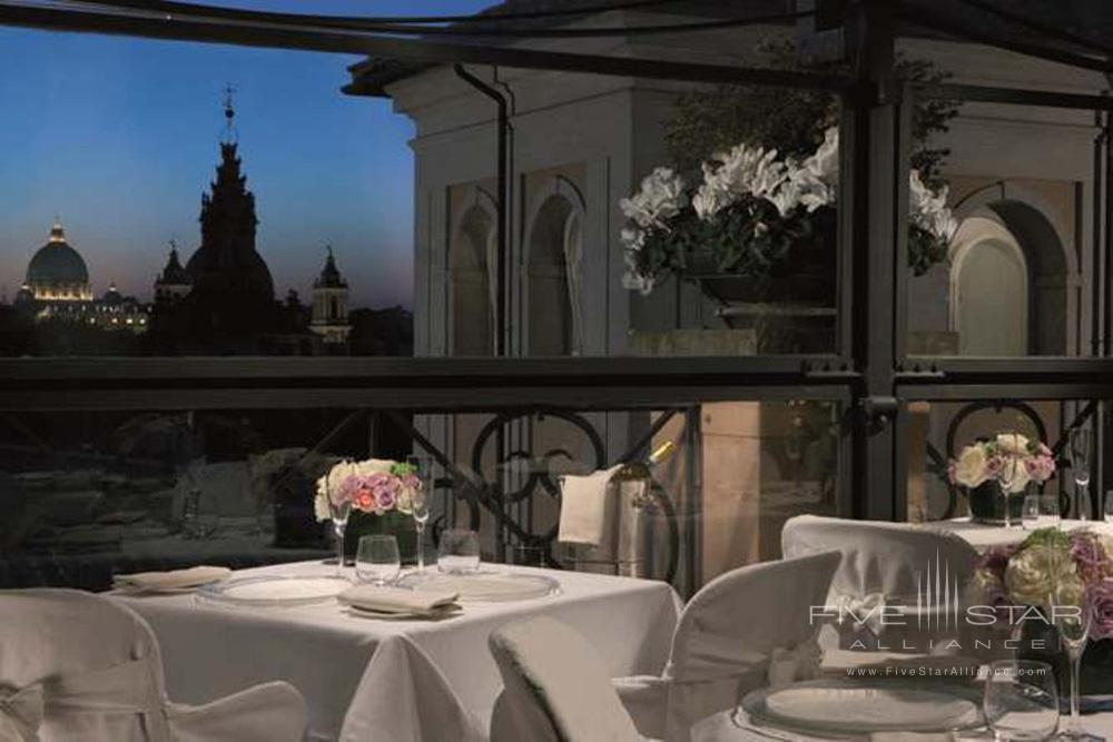 San Pietro dining venue at Grand Hotel de la Minerve, Rome Italy