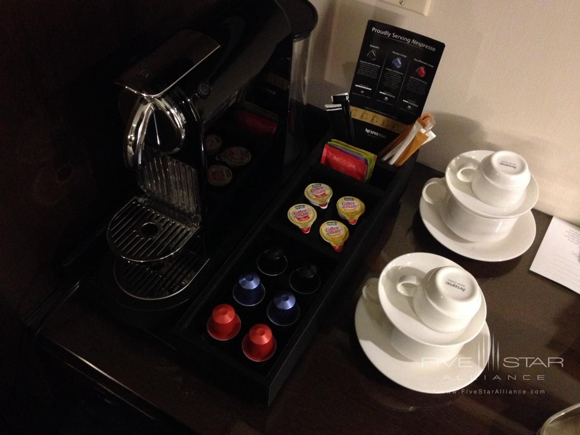 Guest rooms at Archer New York are equipped with Nespresso coffee machines.