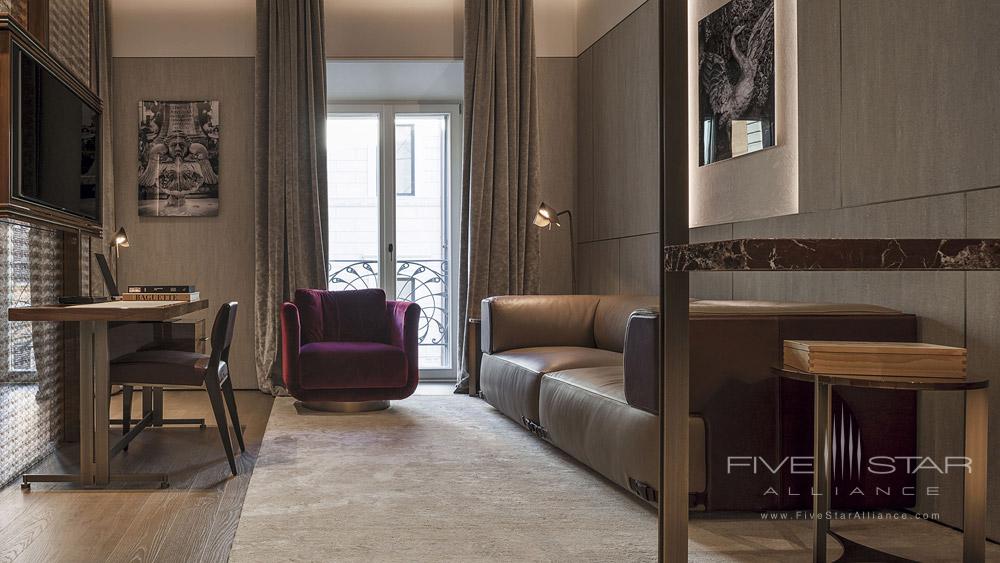 Deluxe Suite Living Room at Fendi Private Suites, Rome