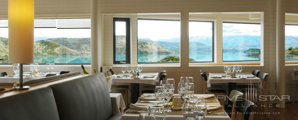 Dining with a view of Lake Pehoe atExplora Patagonia, Chile