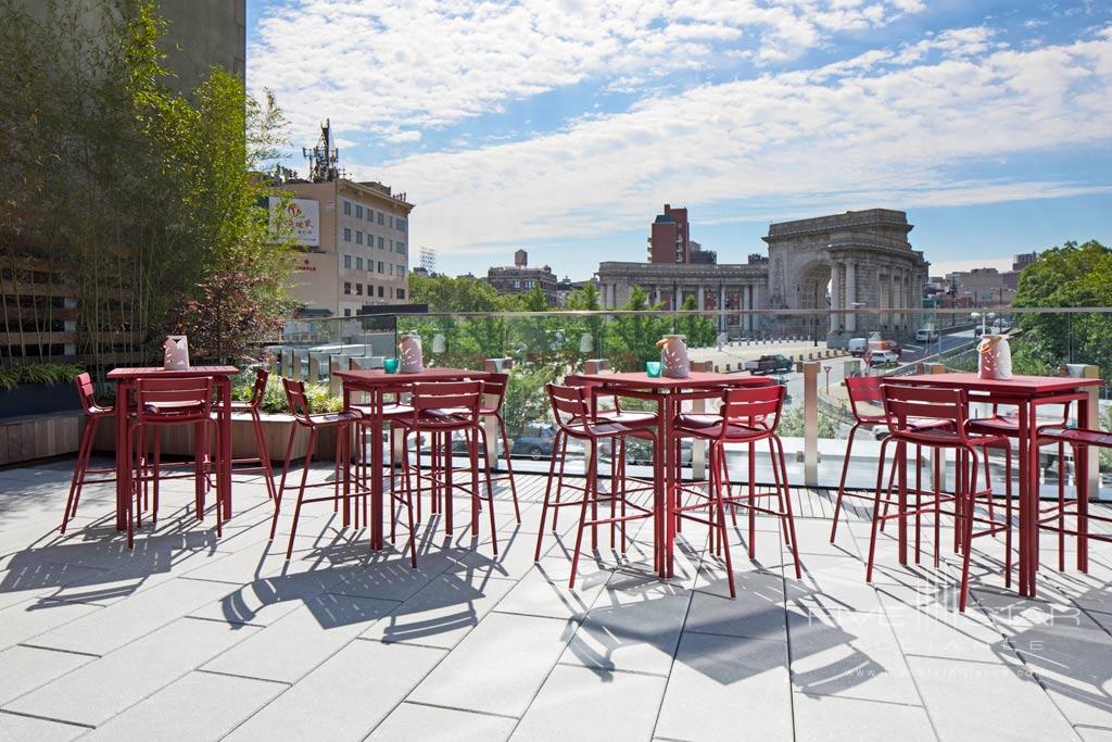 Terrace Lounge with Views at Hotel 50 Bowery, New York, USA