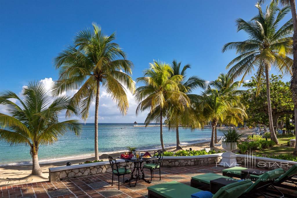 View from the West Cottages overlooking Sunset Beach at Half Moon, Montego Bay, St. James, Jamaica
