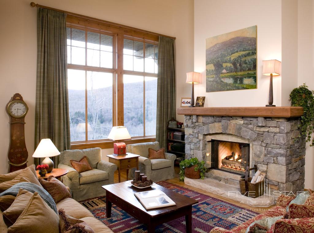 Mountain Cabin Living Room at Stowe Mountain Lodge