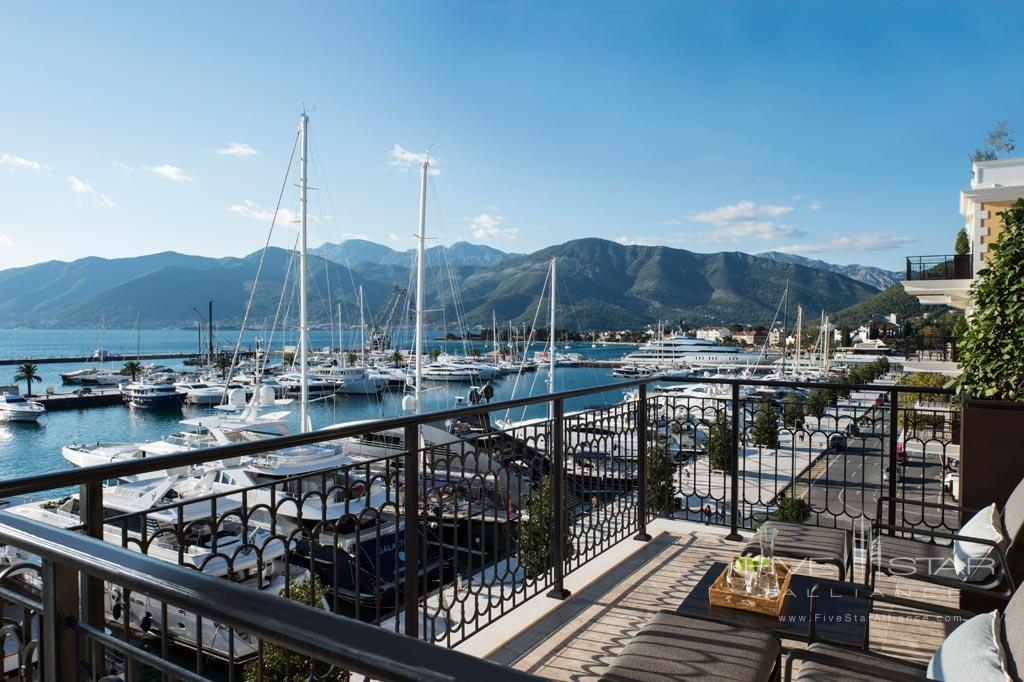 Views of Marina and The Boka Bay at Regent Porto Montenegro, Tivat, Montenegro
