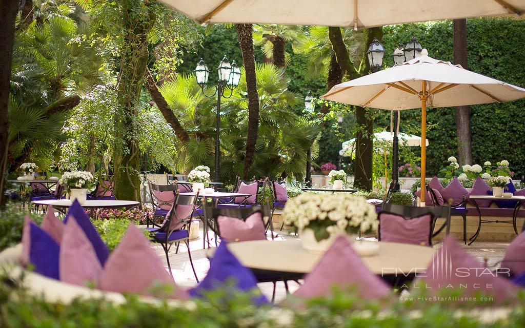 Outdoor dining at Aldrovandi Villa Borghese