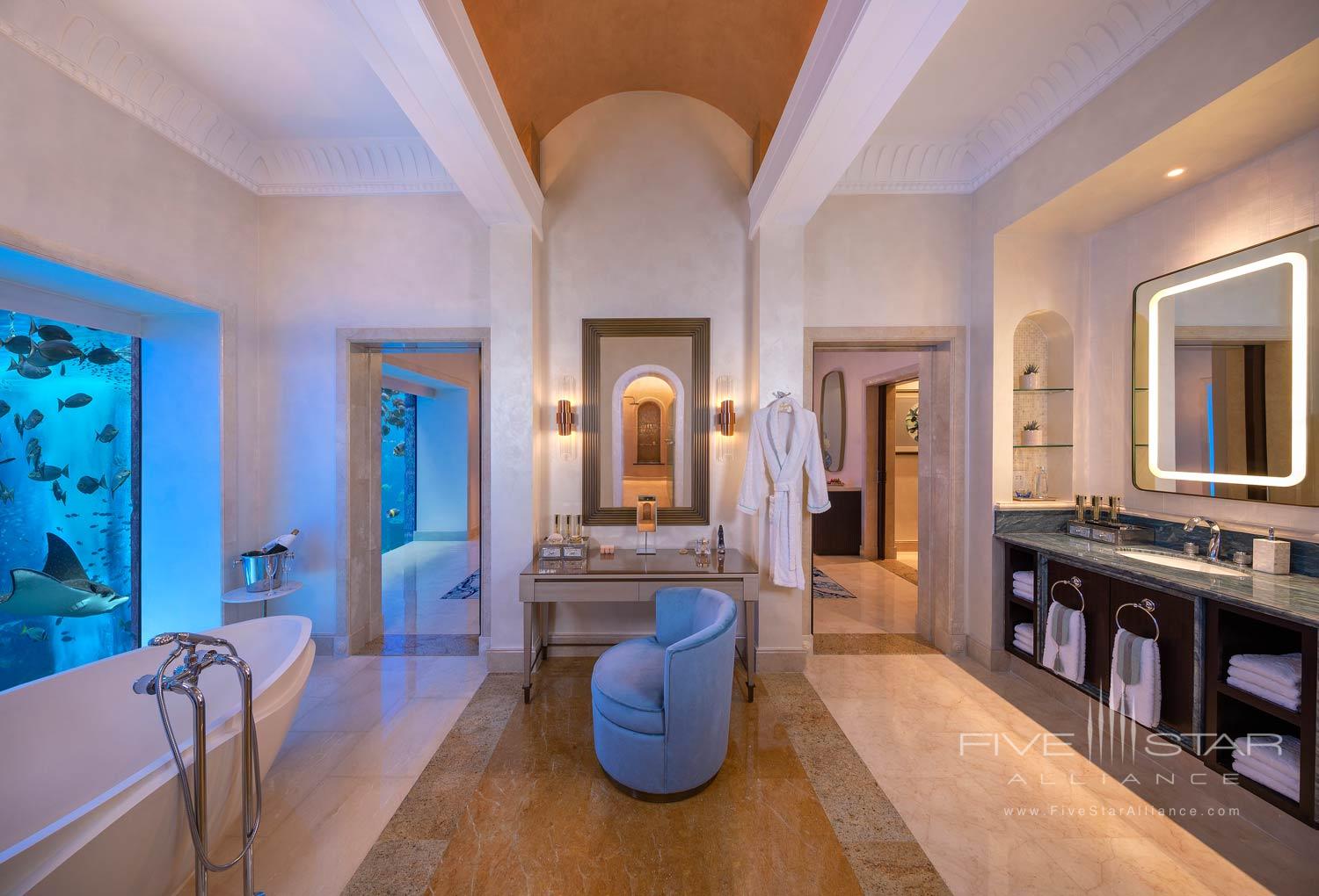 Underwater Suite Bathroom at Atlantis The Palm Dubai